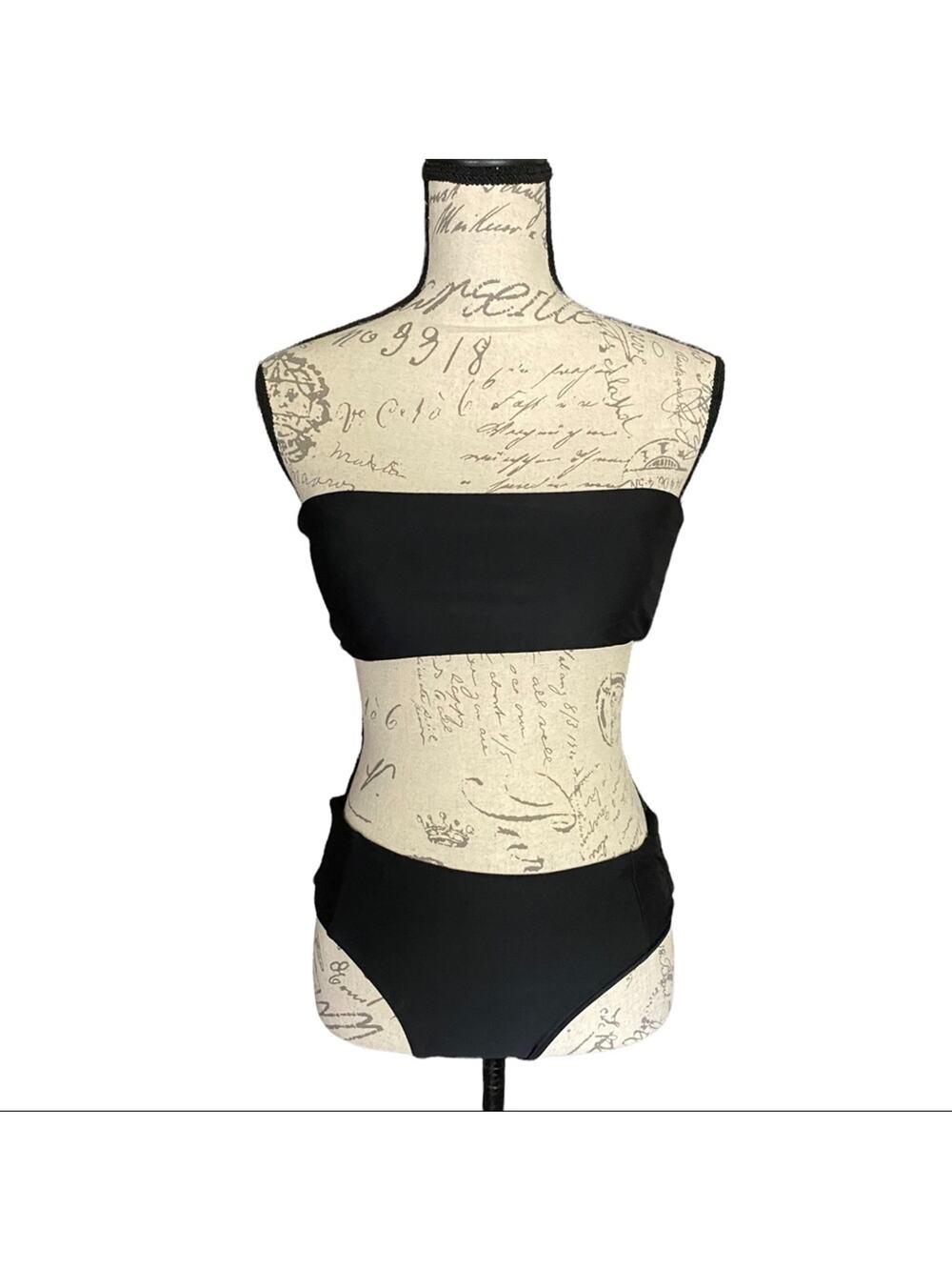 Bandeau Black 2 Piece Bikini Size Small NEW